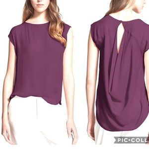 Haute Hippie silk draped open back top size small